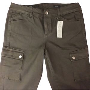 Caché Forest Green "Skinny" Cargo Pants